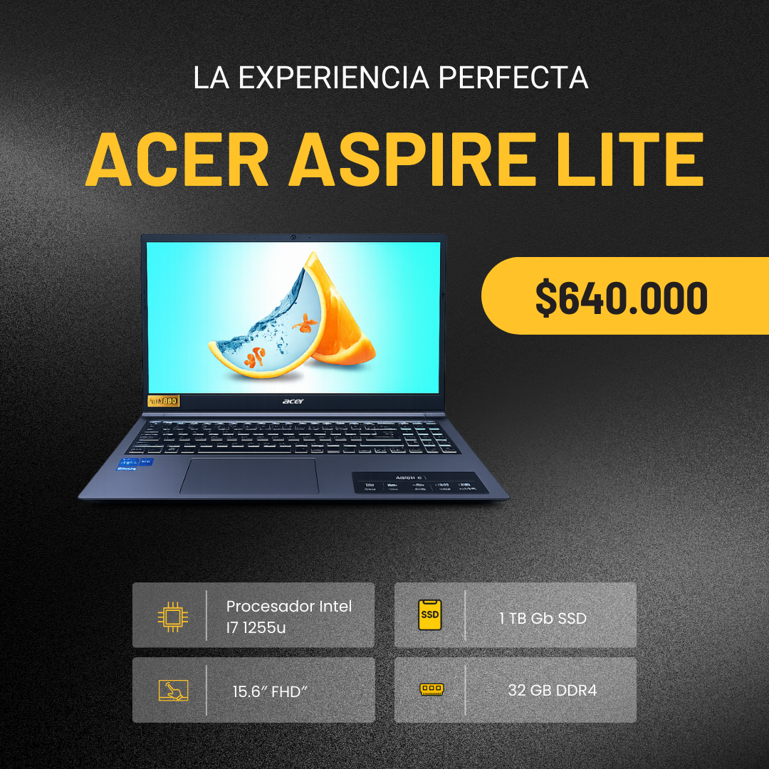 Notebook Acer Aspire Lite i7